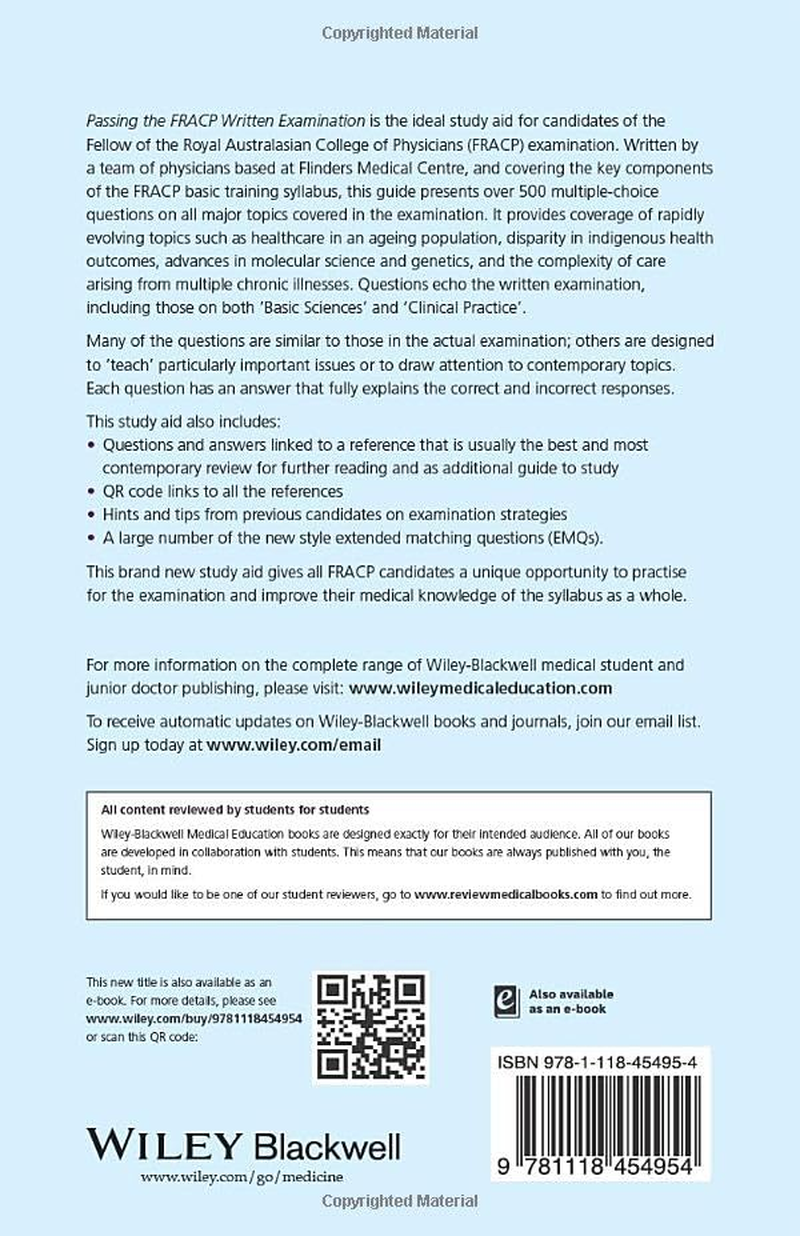 Passing the FRACP Written Examination: Questions and Answers image number 2