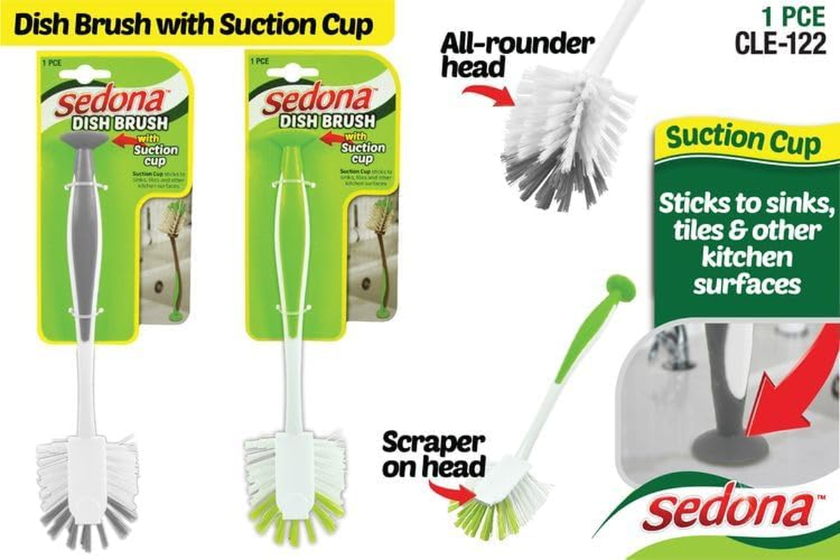 Sedona Suction Kitchen Cleaning Brush (Pack of 2) image number 1