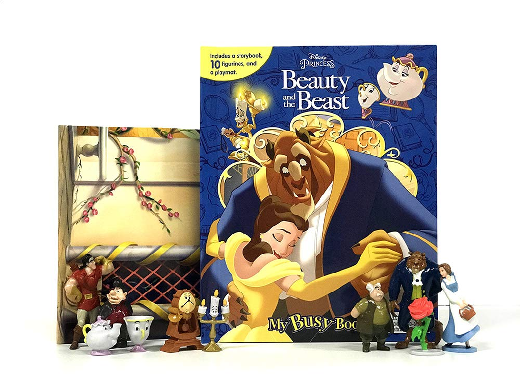 Disney Beauty and the Beast My Busy Books - Storybook, 10 Figurines, Playmat: Includes a Storybook, 12 Figurines, and a Playmat image number 5