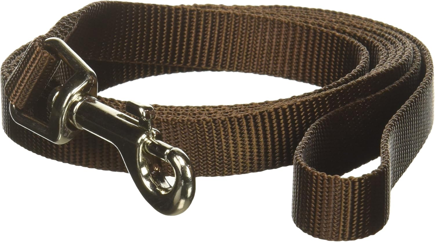 Zack & Zoey Basic Nylon Dog Leash, 4-Feet X 5/8-Inch Lead, Chocolate