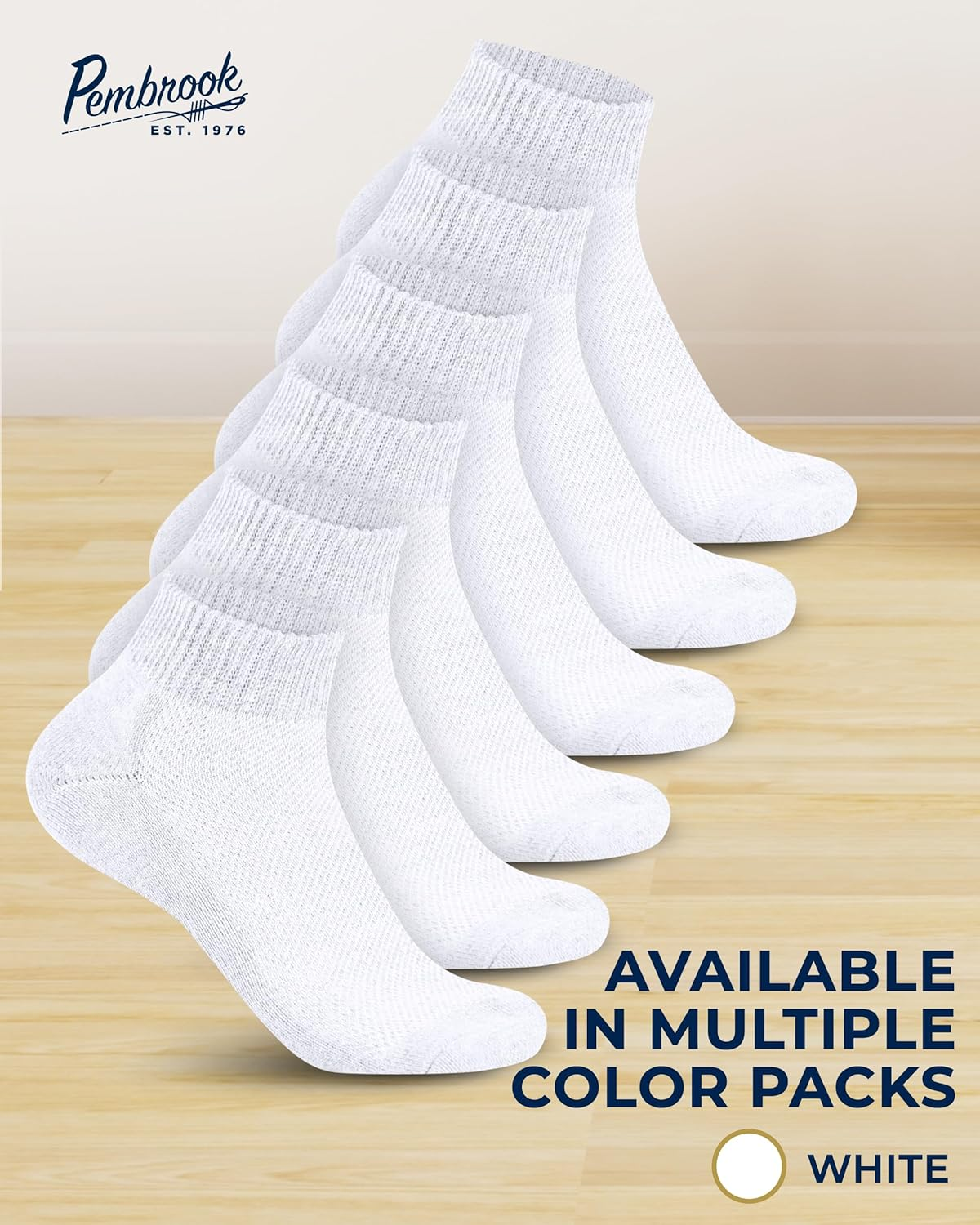 Pembrook Diabetic Ankle Socks - 6 Pairs Low Cut Seamless Diabetic Socks Women & Men, Blue, Ankle Length, Small/Medium-Large/X-Large, 6 Count image number 4