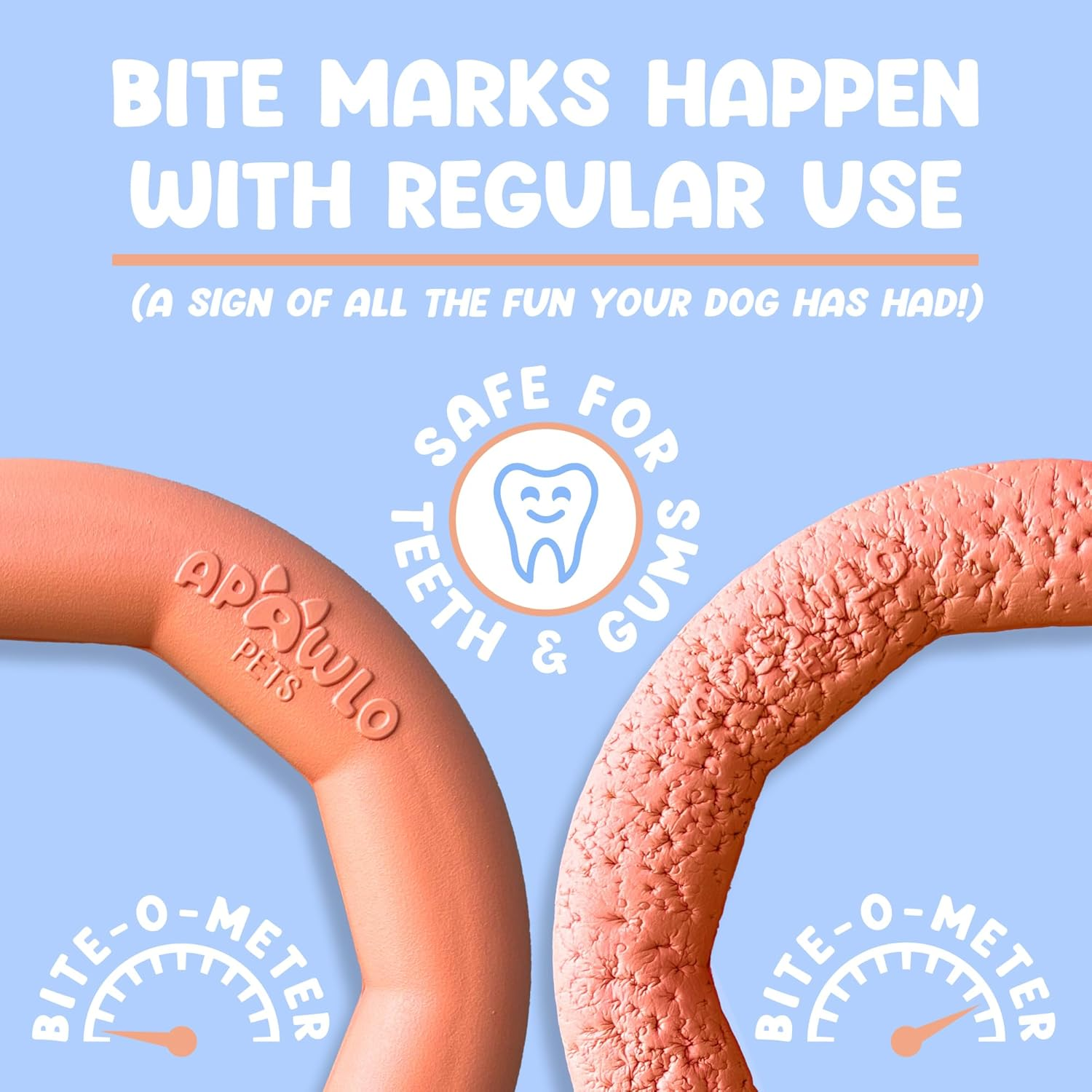 Set of 2 Active Dog Toy Rings - Floating Dog Rings for Outdoor Play, Training & Fetch - Durable Fetch Toy, Frisbee Alt, outside Yard Toys for Large Breeds - Peach image number 3