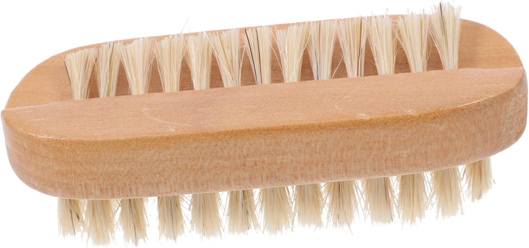 LOORGVEL 1Pc Wooden Nail Brush Natural Boar Bristles for Fingernail Cleaning Lightweight Design for Home Nail Care Art Wood image number 5