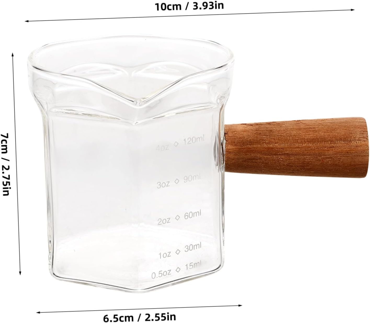 ABOOFAN Glass Milk Measuring Cup for Espresso Scale for Home Coffee Brewing and Milk Frothing image number 1