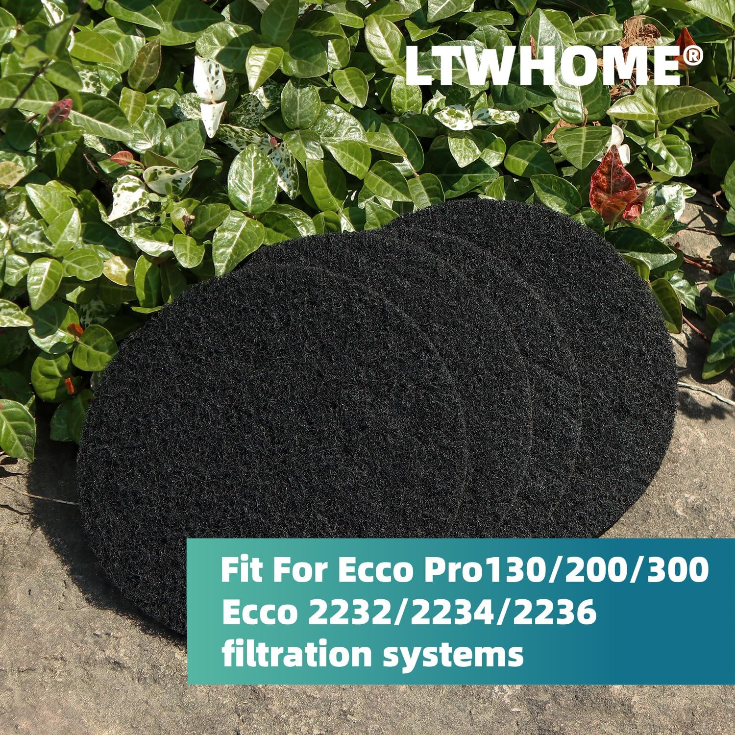 LTWHOME Activated Carbon Filter Pads Suitable for Eheim Classic 2213/250 2628130(Pack of 12) image number 1