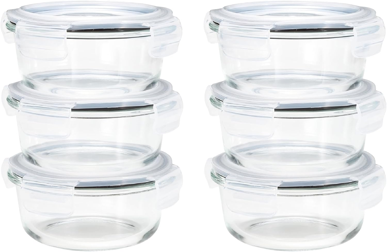 CBJAPAN Heat-Resistant Glass Storage Container, Round, 13.5 Fl Oz (400 Ml), Set of 6, Prepared, Freezer, Microwave Safe, Dishwasher Safe, Hot Water Disinfection, Atomico image number 6