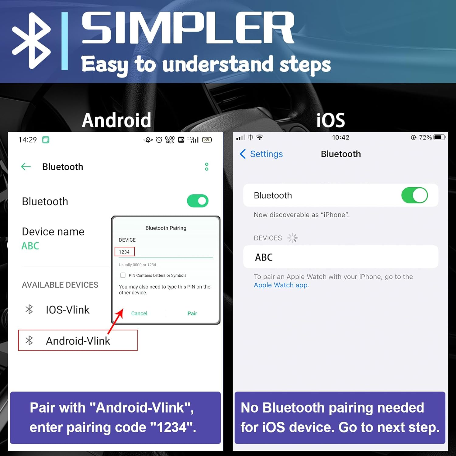 Vgate Icar Pro 2S Bluetooth 5.2 OBD2 Car Scan Tool for Iphone, Android, and Windows image number 1