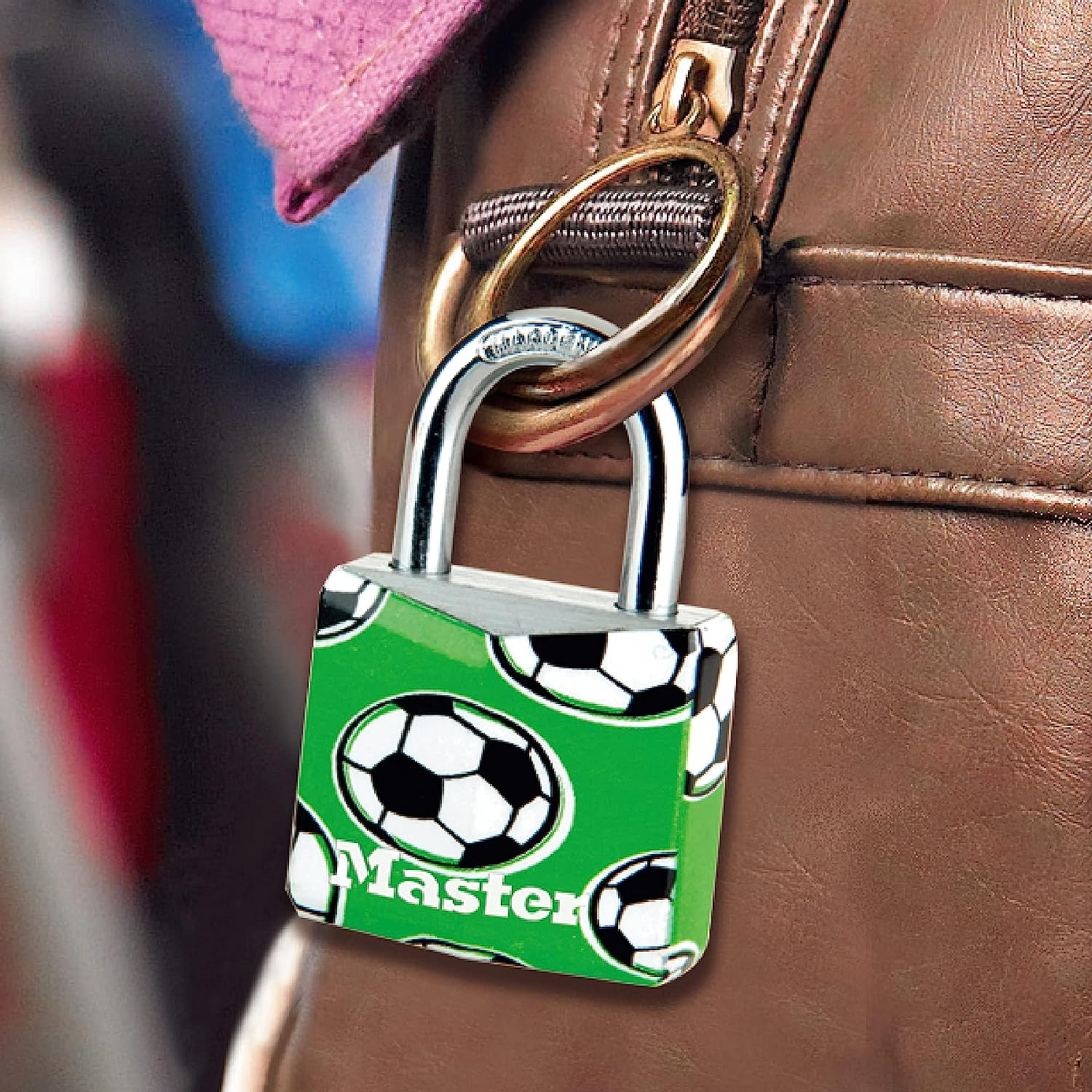 Master Lock 4-Pack of 30Mm Small Padlocks - Sports Designs - Solid Aluminum Locking Padlocks - 30Mm Wide Bodies - Perfect Gym Padlock image number 4