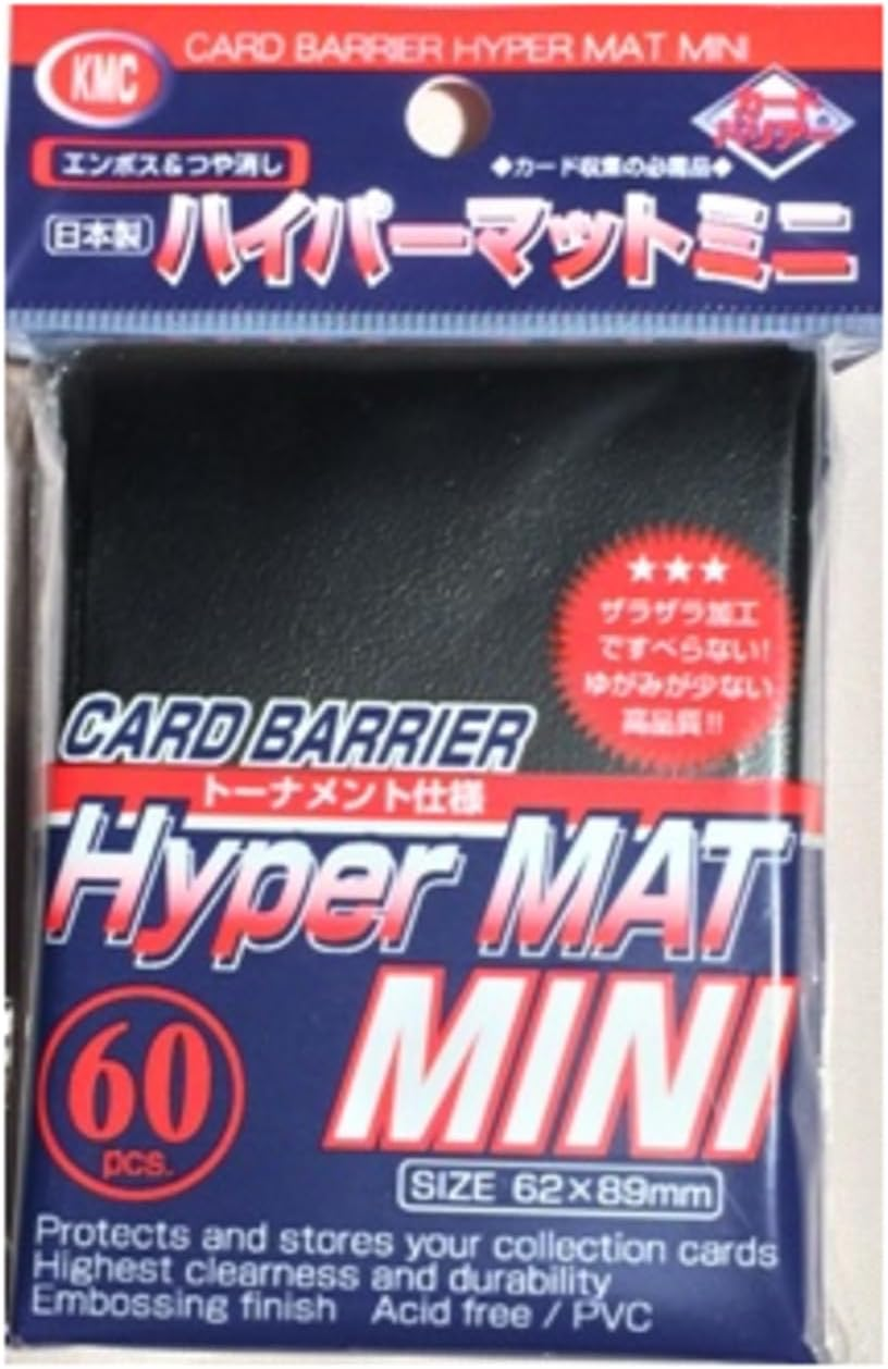 Barrier Hyper Mini Card Sleeves for Tournament (60 Piece) 62 X 87Mm Matte Black