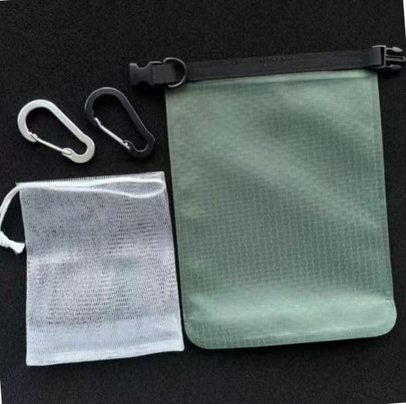 Waterproof Travel Soap Bag, 2-Pack Black Quick-Dry Case Holder with Carabiner for Shampoo Bars, Camping, Swimming, Hiking, Backpack Essentials image number 3