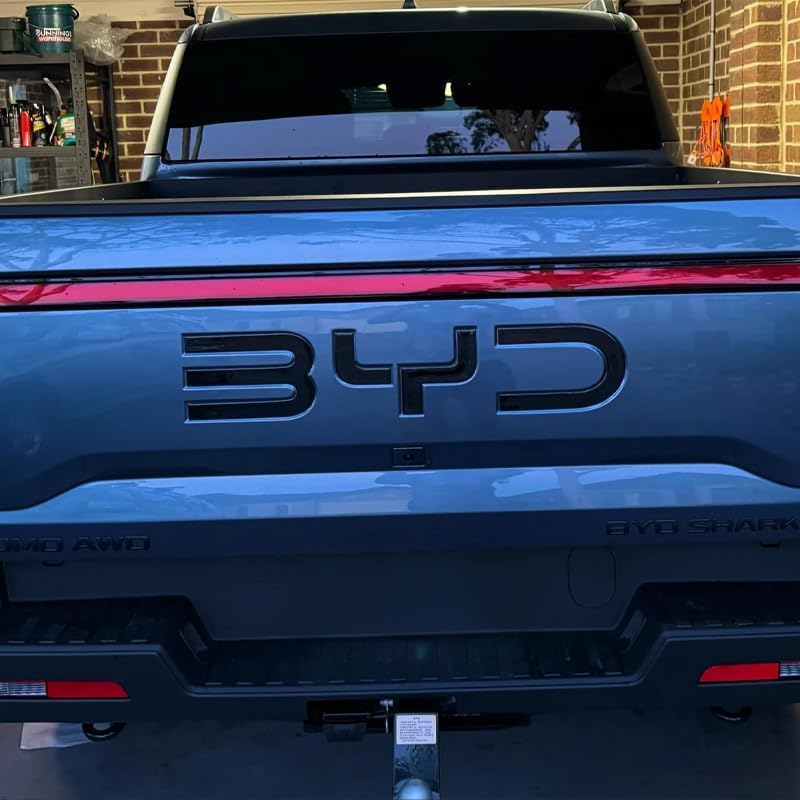 Personalized for BYD Shark 6 Emblem Sticker Cover, Fit for Logo BYD Shark 6 Decals Accessories,Precision ABS Material Anti-Scratch(Matt Black-Rear Logo Cover) image number 6