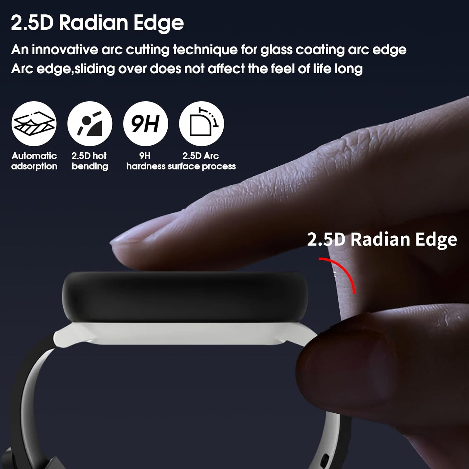 QULLOO Pack of 3 Screen Protectors for Garmin Fenix 8 Pro AMOLED 51 Mm for Tempered Glass, 9H Anti-Scratch Screen Protector, Waterproof Tempered Glass Film, Most Durable Screen Protectors image number 5