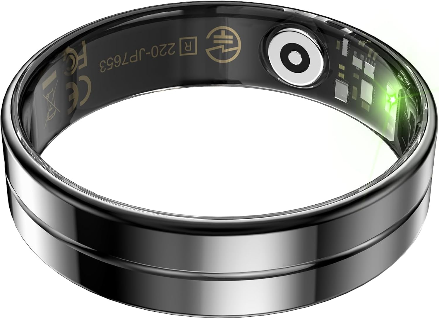 2025 New Ultra-Thin Smart Ring, 24/7 Automatically Tracks Heart Rate, Blood Oxygen, Sleep, Body Temperature, Health Tracker for Men and Women, No Subscription Fee, Android & Ios (Black Size 11) image number 2