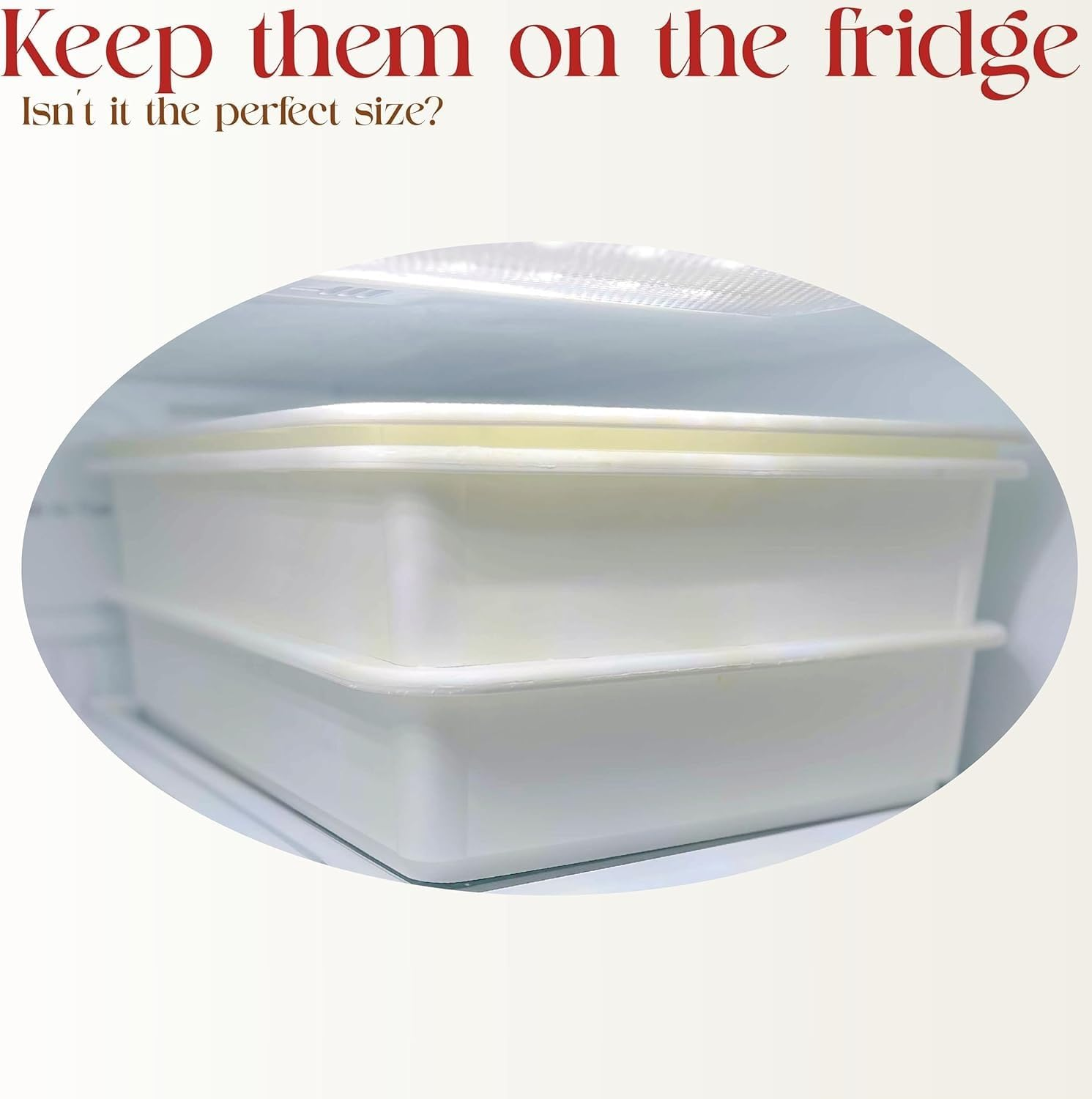 NIVMOWN【2 PACK】BPA Free Plastic Dough Proofing Box | Pizza Proofing Box, Bread Proofing Box | Stackable, with Covers, with Lid | Premium Quality (44.5 Cm* 32 * 8.5 Cm) image number 3