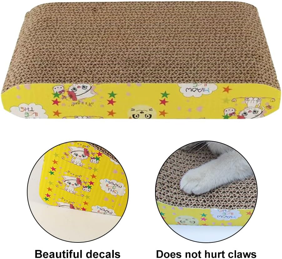 Cat Scratching Board for Cats, Scratching Board Cat, Corrugated Cardboard Scratching Mats, Attracts Your Cat'S Attention, Provides a Suitable Scratching Space, Protects Your Furniture, 27.5 X 17.5 X image number 2