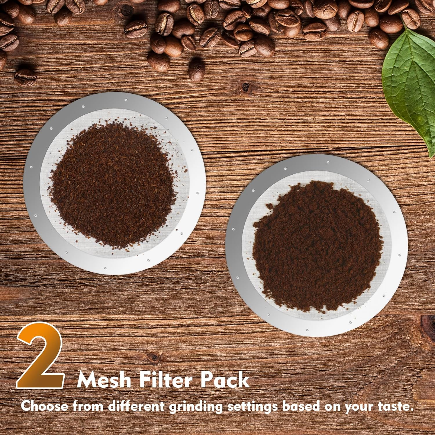 RECAPS 2 Piece Reusable Metal Filter Compatitable with Aeropres Coffee and Espresso. Also Fits Aeropress Go,Clear, Original Coffee Maker image number 4