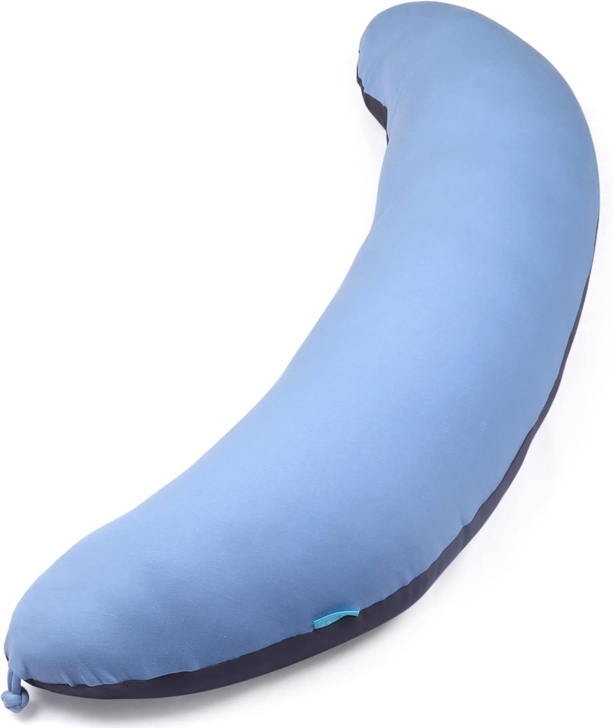 BYRIVER 43" Long C Shaped Body Pillow for Adults Men Women, Side Sleeper Pillow for Neck Shoulder Back Pain Relief, Cooling Post Sugery Pillow Pregnancy Pillow, Blue Black Washable Pillowcase (XL) image number 4
