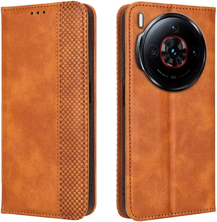 EASSGU Mobile Phone Case for Nubia Focus 5G (6.56 Inches) Flip Folio PU Leather Magnetic Switch Protective Case, [3 Card Slots] [1 Wallet] Stand Case - Black