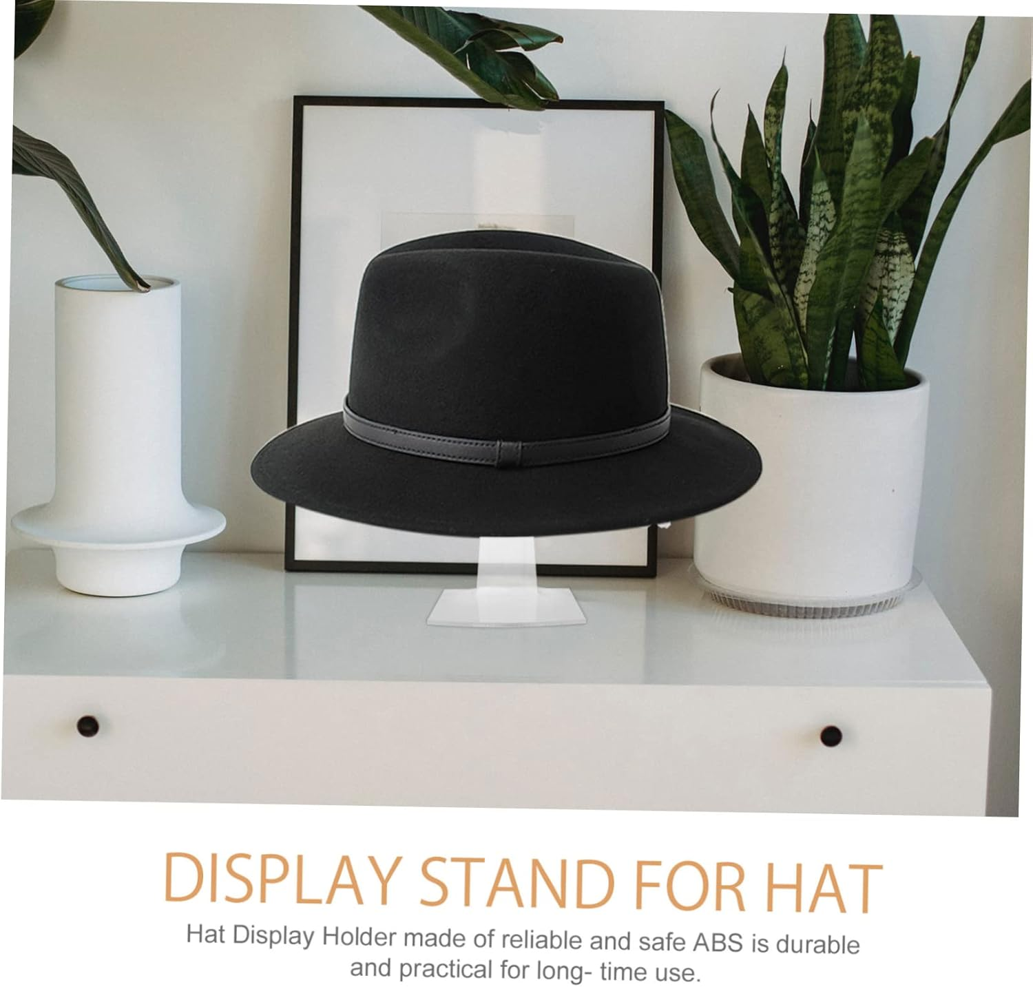 NOLITOY Acrylic Hat Stand and Wig Display Rack Holder Single Support Hat Holder for Baseball Caps and Wigs Suitable for Home and Shop Display image number 6