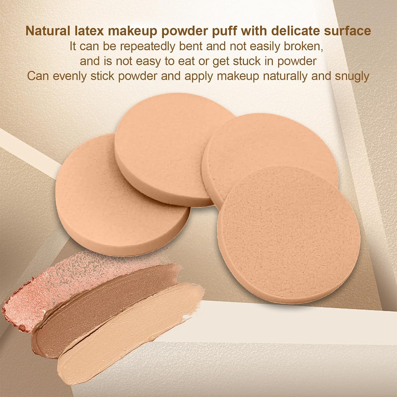 12 Pcs Makeup Sponges, round Latex Sponges, Washable Cosmeticsponges, round Reusable Face Paintingsponges, Foam Spongessuitable for Foundation, BB Cream, Powder, Concealer, Liquid Makeup image number 6