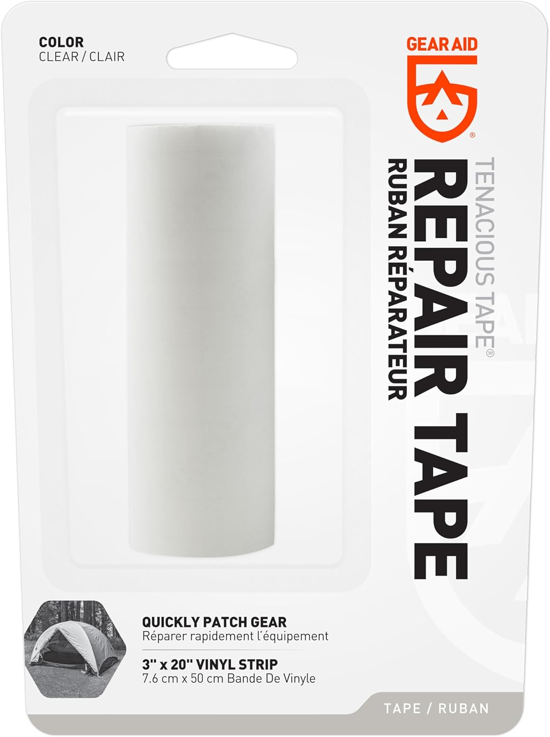 GEAR AID Tenacious Tape Fabric and Vinyl Outdoor Camping Gear Repair Tape, 3&rdquo; X 20&rdquo; image number 5