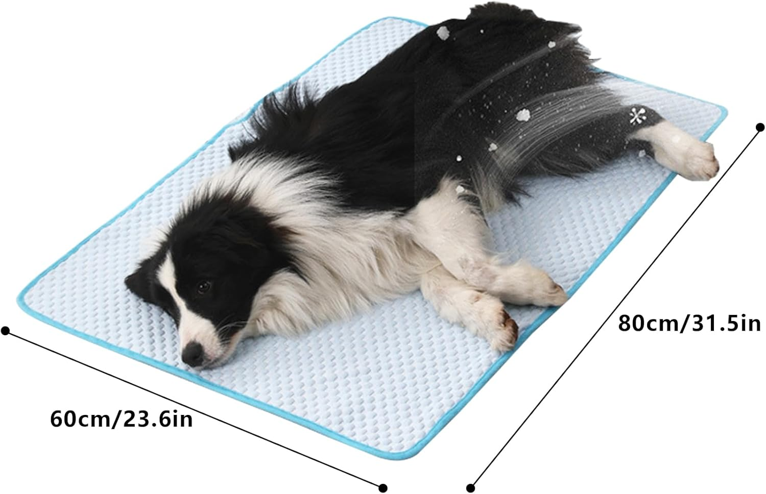 Qaziuy Cooling Mat for Dogs, Dog Cooling Mat, Self-Cooling, Non-Slip Soft Dog Cooling Mat for Summer, Cooling Mat for Dogs for Home, on the Go or in the Car (L-80 X 60 Cm) image number 1