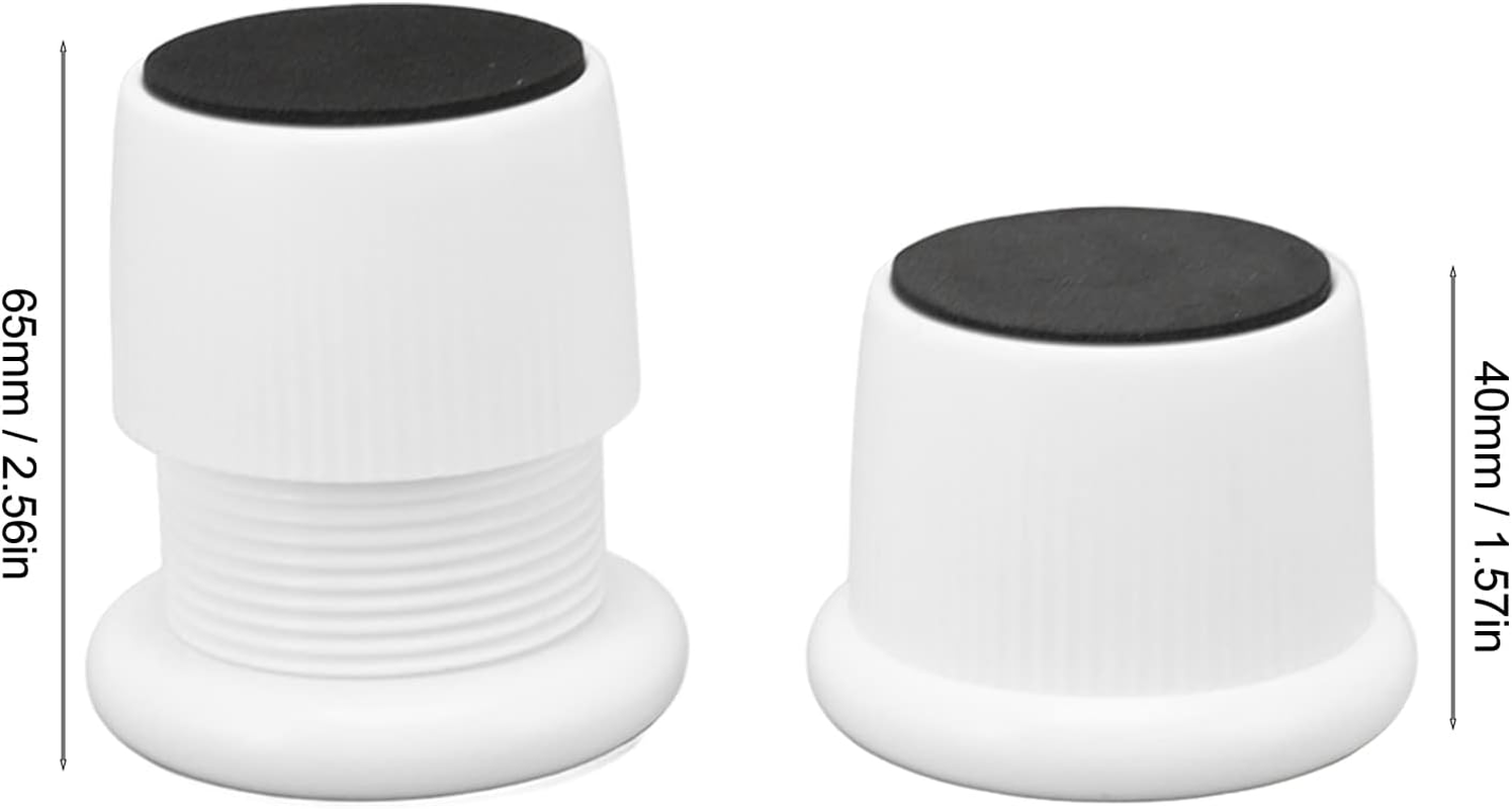 Omabeta 4PCS Furniture Risers with 100Kg Load Capacity, 40-65Mm Adjustable Height for Coffee Machine, Non Slip Furniture Pads for Sofa Bed Table Chair Cabinet,White - Gray image number 5