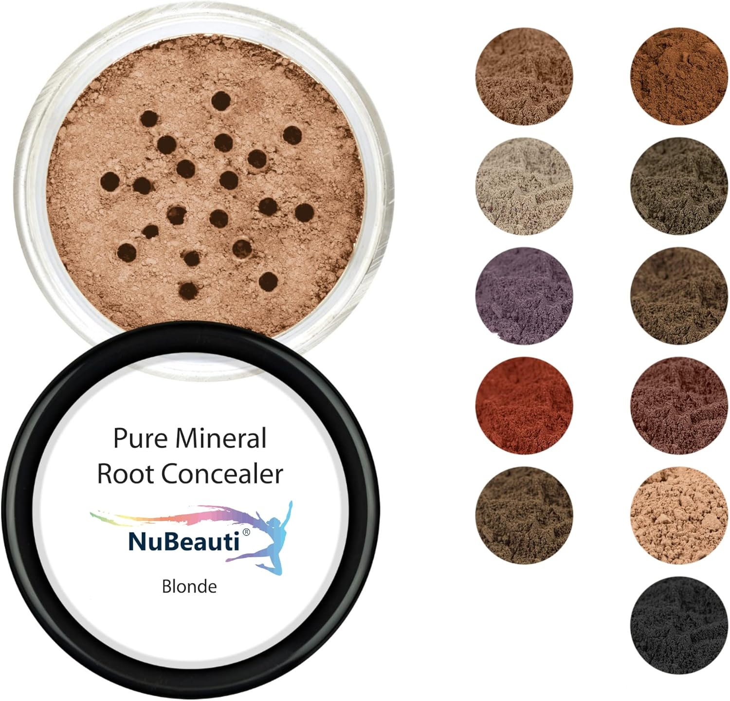 Root Concealer Touch up Powder | All-Natural Crushed Minerals with Brush | Fast and Easy Total Gray Hair Cover up for Black | Brown | Auburn and Blonde Hair .32 Ounce (Dark Brown)
