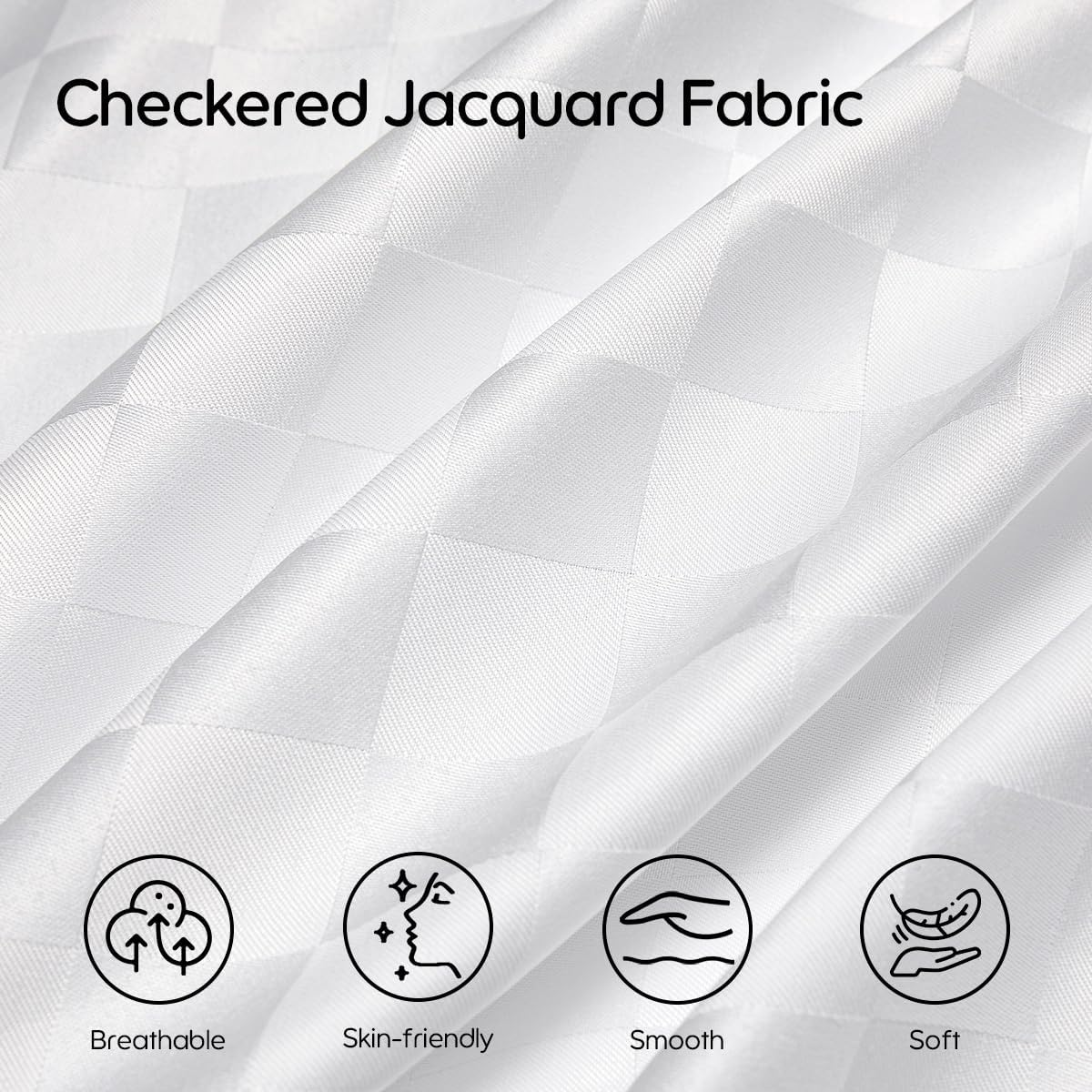 Swandream King Size Pillows 2 Pack, Soft and Skin Friendly down Alternative Pillow Set of 2 for Sleeping, Breathable Pillow for Back, Stomach or Side Sleepers, 20 * 36 Inches image number 4