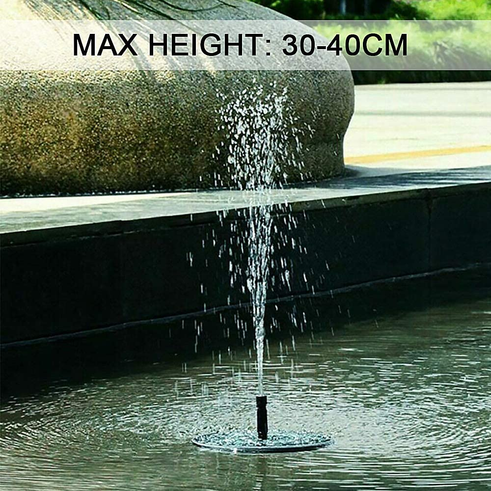 Solar Fountain Pump, Solar Powered Birdbath Fountain Pump, Solar Fountain Pump for Bird Bath, Floating Water Fountain Pump, Garden Water Pump Outdoor Water Feature for Garden, Birdbath, Pool