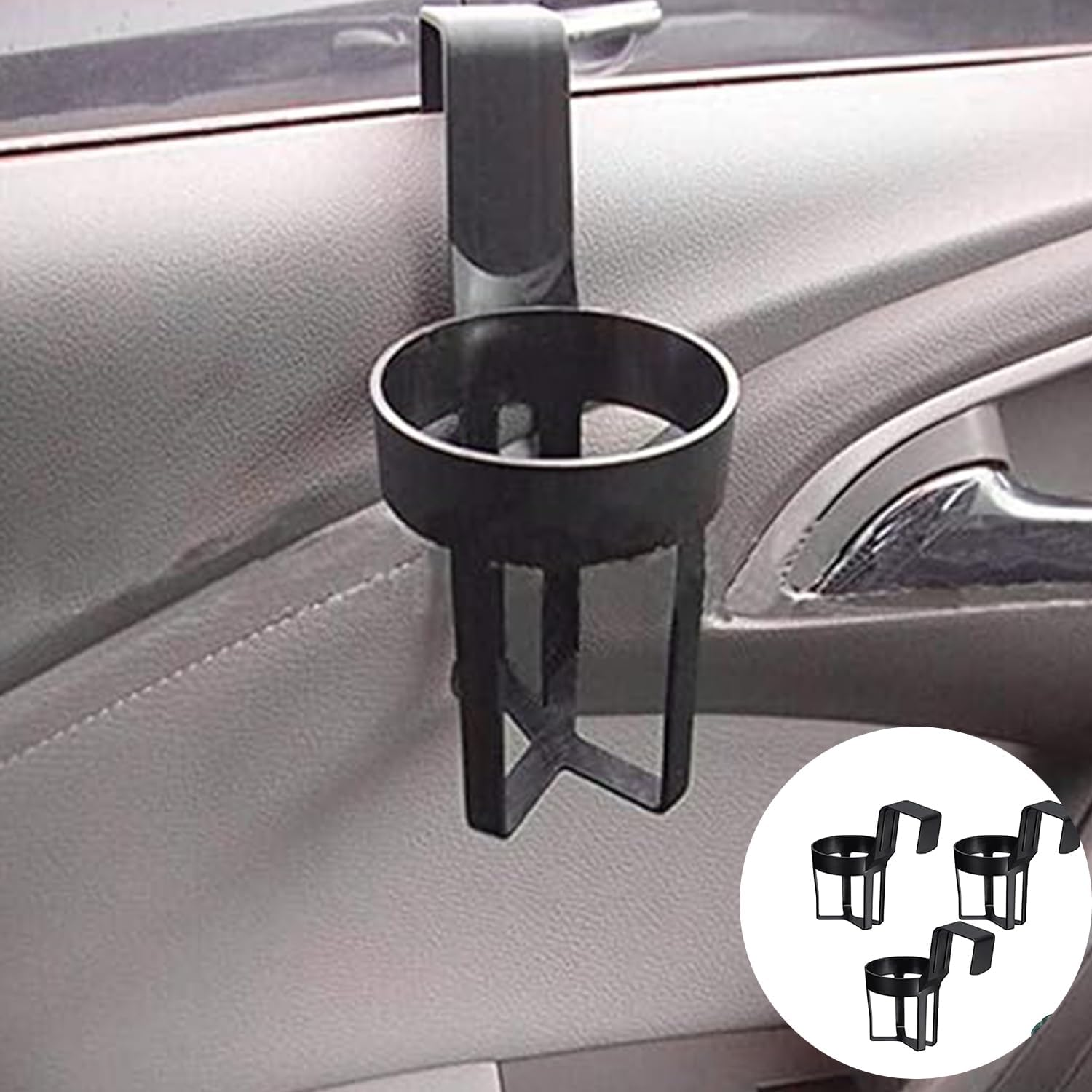 Roczential 3Pcs Car Truck Rack Water Cup Holder Bottle Drink Holder Car Interior Door Window Mount Bracket Auto Drink Bottle Stand