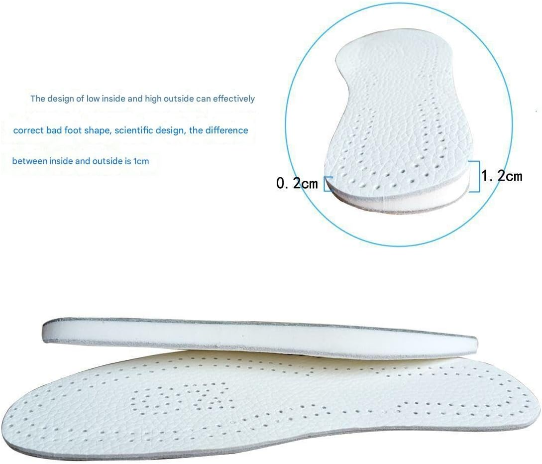 Supination Insoles,O/Xo Leg Orthopedic Corrective Insoles,For Foot Alignment,Heel Pain,Bow Legs,Posture Improve,For Men and Women (White, 37/38) image number 5