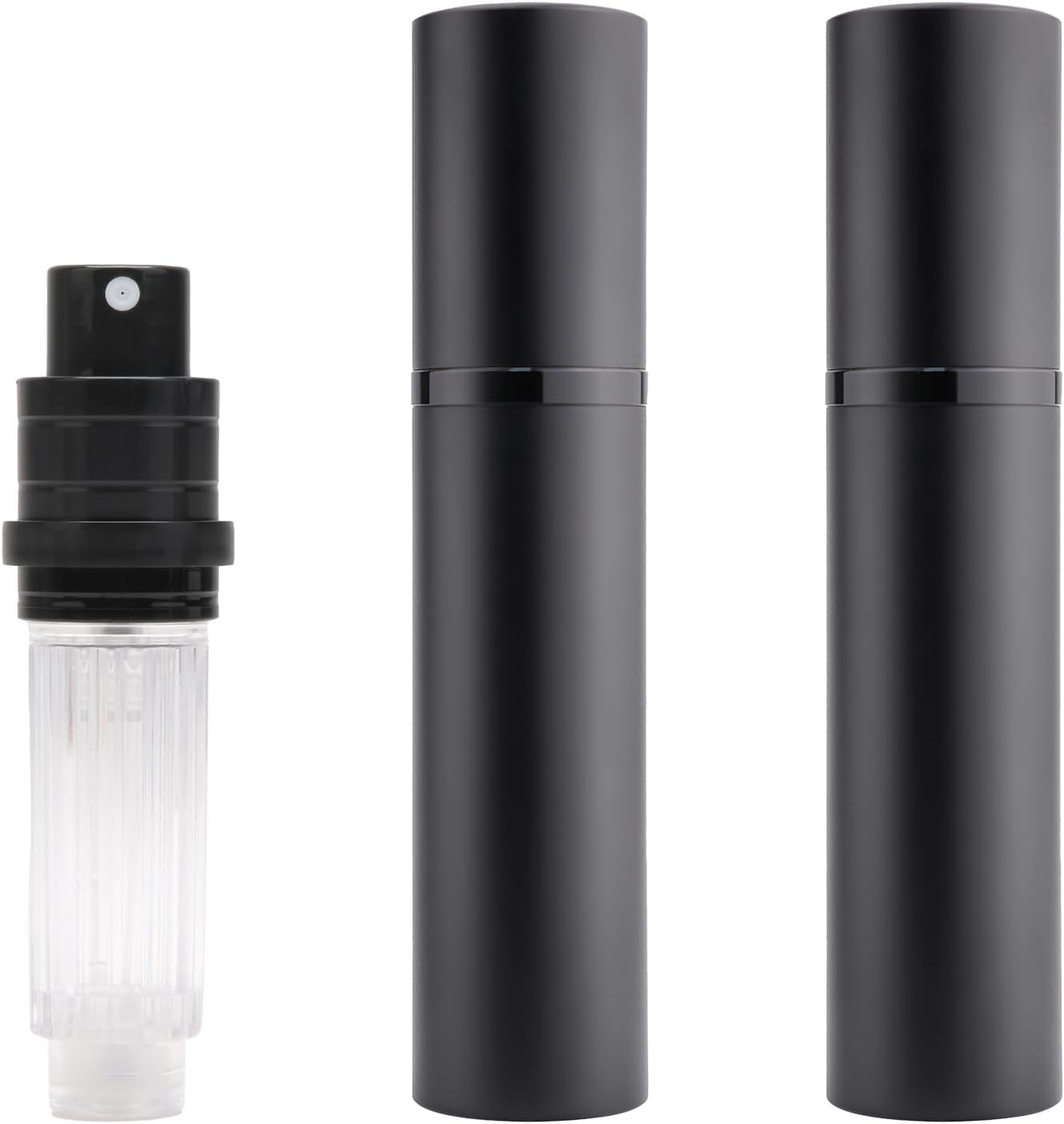 3 Pcs Travel Perfume Refillable Bottle Atomiser, 5ML Leakproof Portable Perfume Atomiser with Bottom Pump, Refillable Mini Fragrance Spray Bottle for Women & Men Travel (3 Colors)