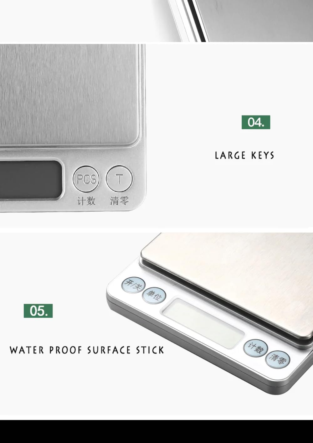 3Kg/0.1G Coffee Electronic Kitchen Scale Weight Weighing Scales Batteries image number 5