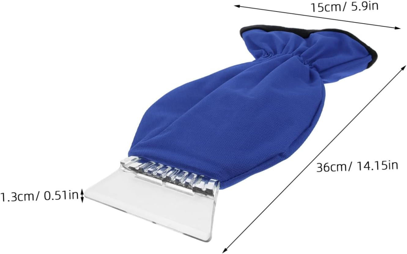 Mobestech Ice Scraper Glove Car Scraper Mitt for Winter Shovel with Brush and Ice Wipe for Car Removal