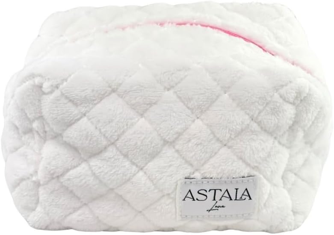 Astala Luna Marshmallow Mini Carry All Cosmetic Travel Bag Mini White, Pink image number 3
