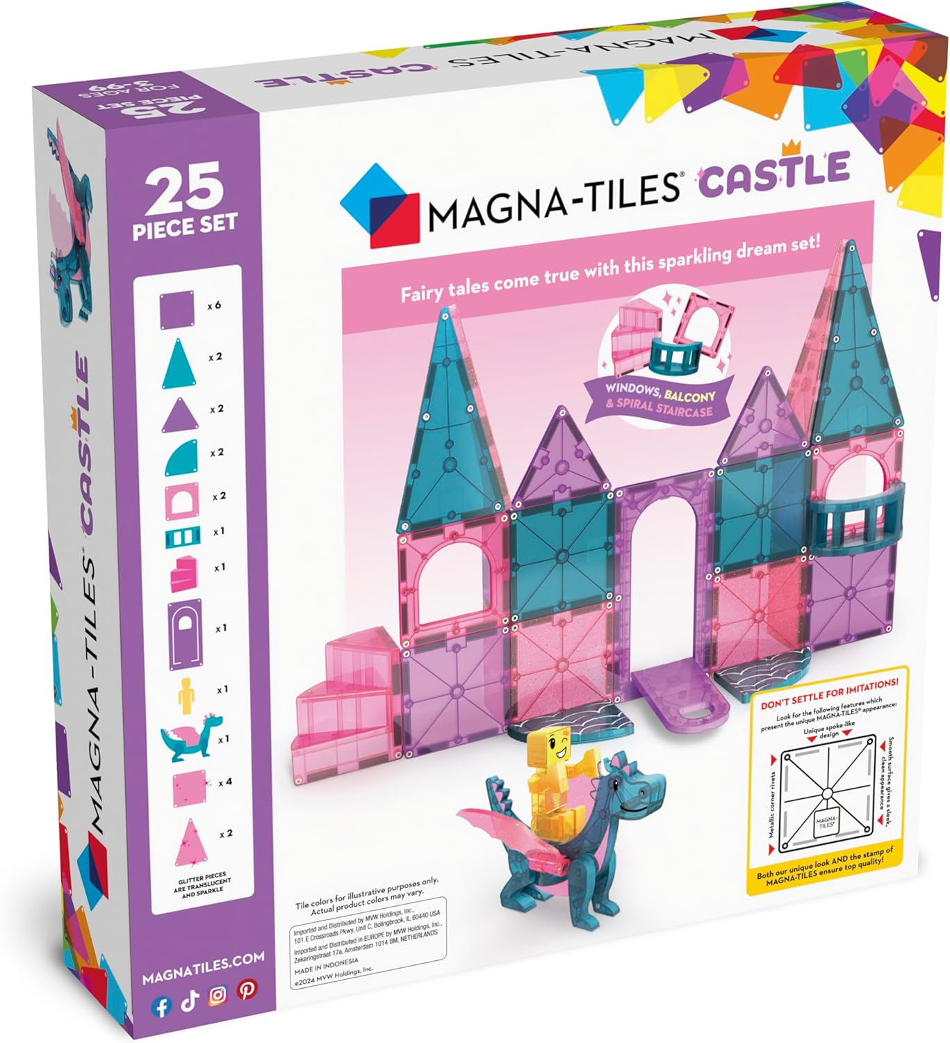 MAGNA-TILES - Castle - 25 Piece Set image number 2