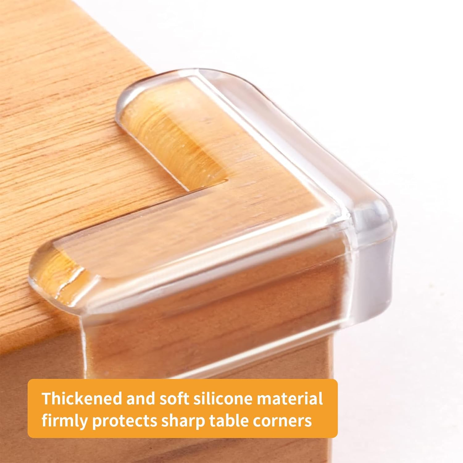 16PCS Clear Corner Protector, L Shaped Silicone Rubber Corner Guards for Furniture, Bed, Dressers and Cabinets, Table Protectors and Edge Bumpers, Waterproof Smooth Surface image number 2
