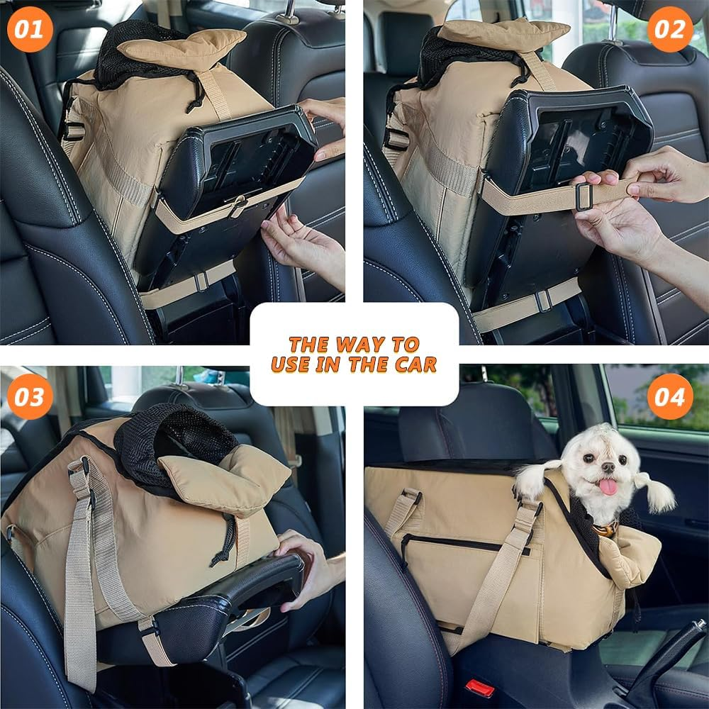 Dog Purse Carrier for Small Dogs and Cats, Soft Sided Cozy Plush Pet Bag Carrier, Lightweight Pet Tote Bag with Secure Harness Clip image number 5