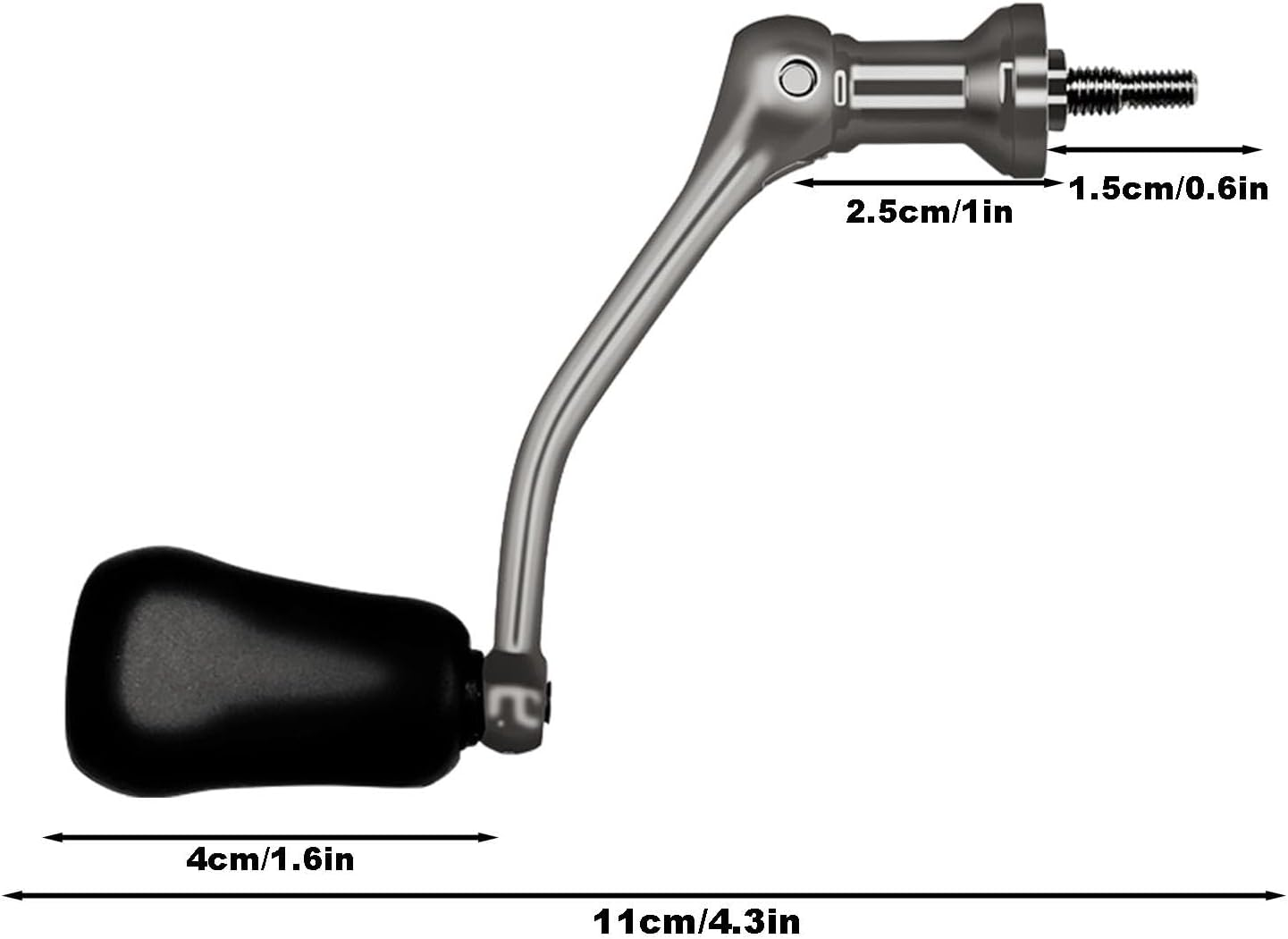 Fishing Reel Handles,Fishing Wheel Crank Handle Ergonomic Rocker | Comfortable Screw-In Knob, Replacement Grip Parts for Freshwater & Seawater Fishing - A image number 2