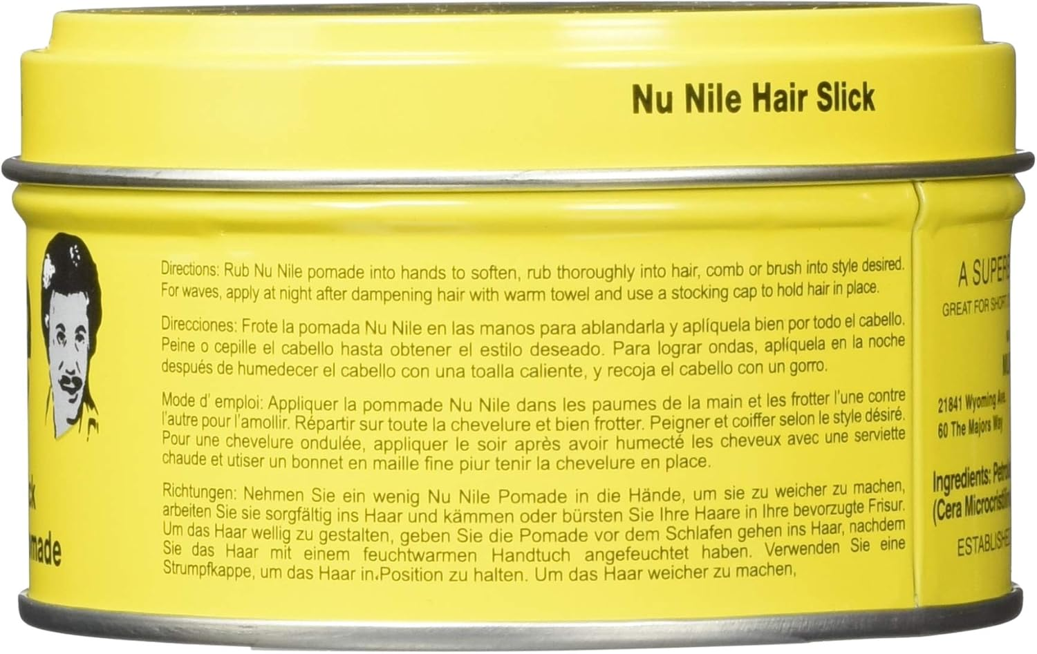 Murrays Nu Nile Hair Slick Dressing Pomade 3 Oz. Jar