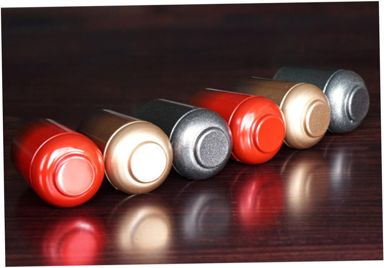 VINTORKY 10Pcs Compact Tea Storage Jar Mini Tea Can Sealed round for Home Kitchen