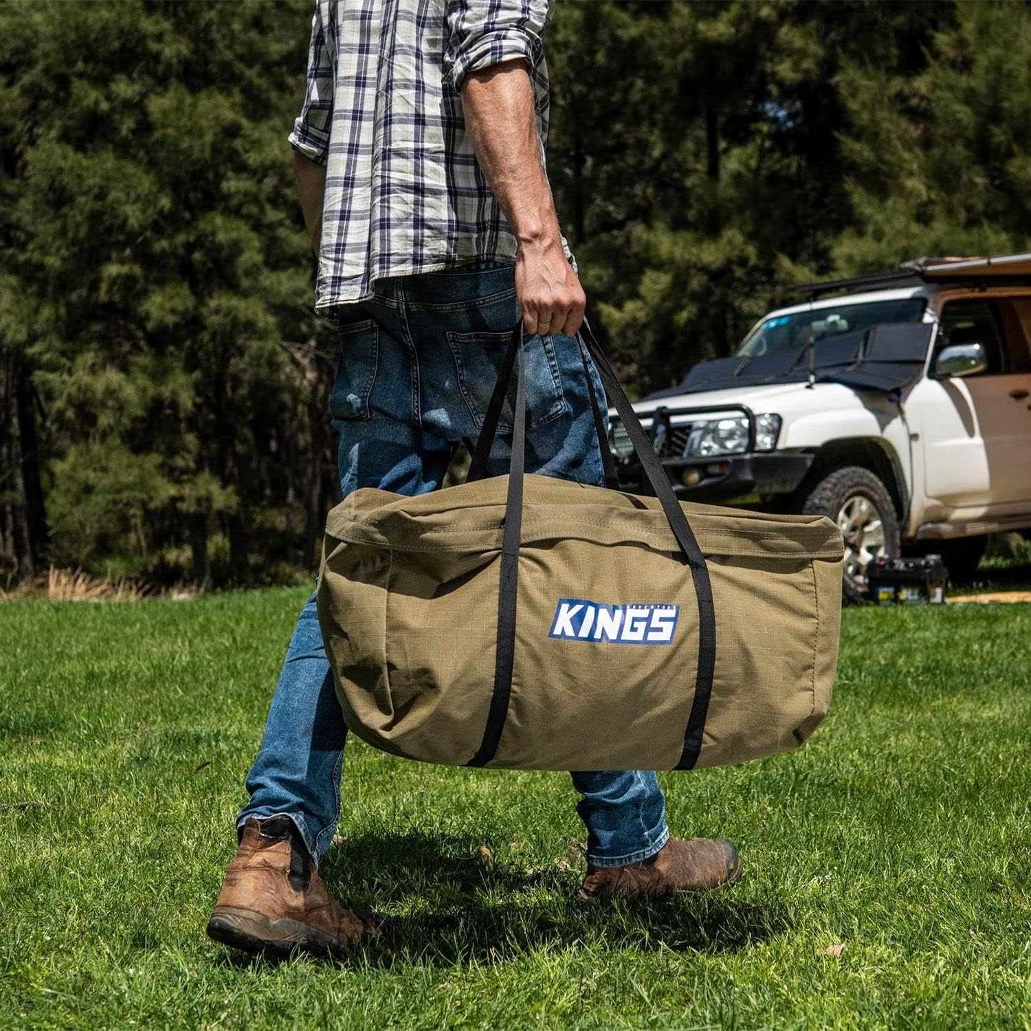 Adventure Kings Campfire BBQ Bag Heavy-Duty 400GSM Canvas Weather Resistant 4WD image number 4