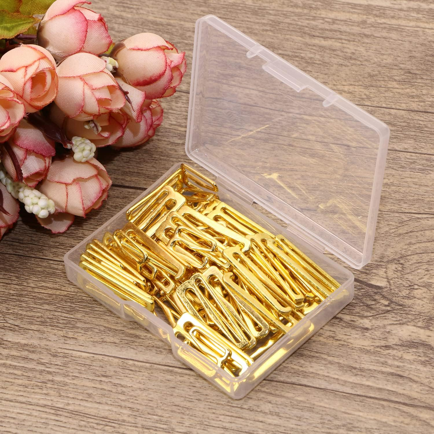 Tupalizy Metal Bra Strap Hooks for Sewing Bikini Halter Tops Bathing Suit Clips Lingerie Swimsuit Adjustment Slides, 60PCS image number 6