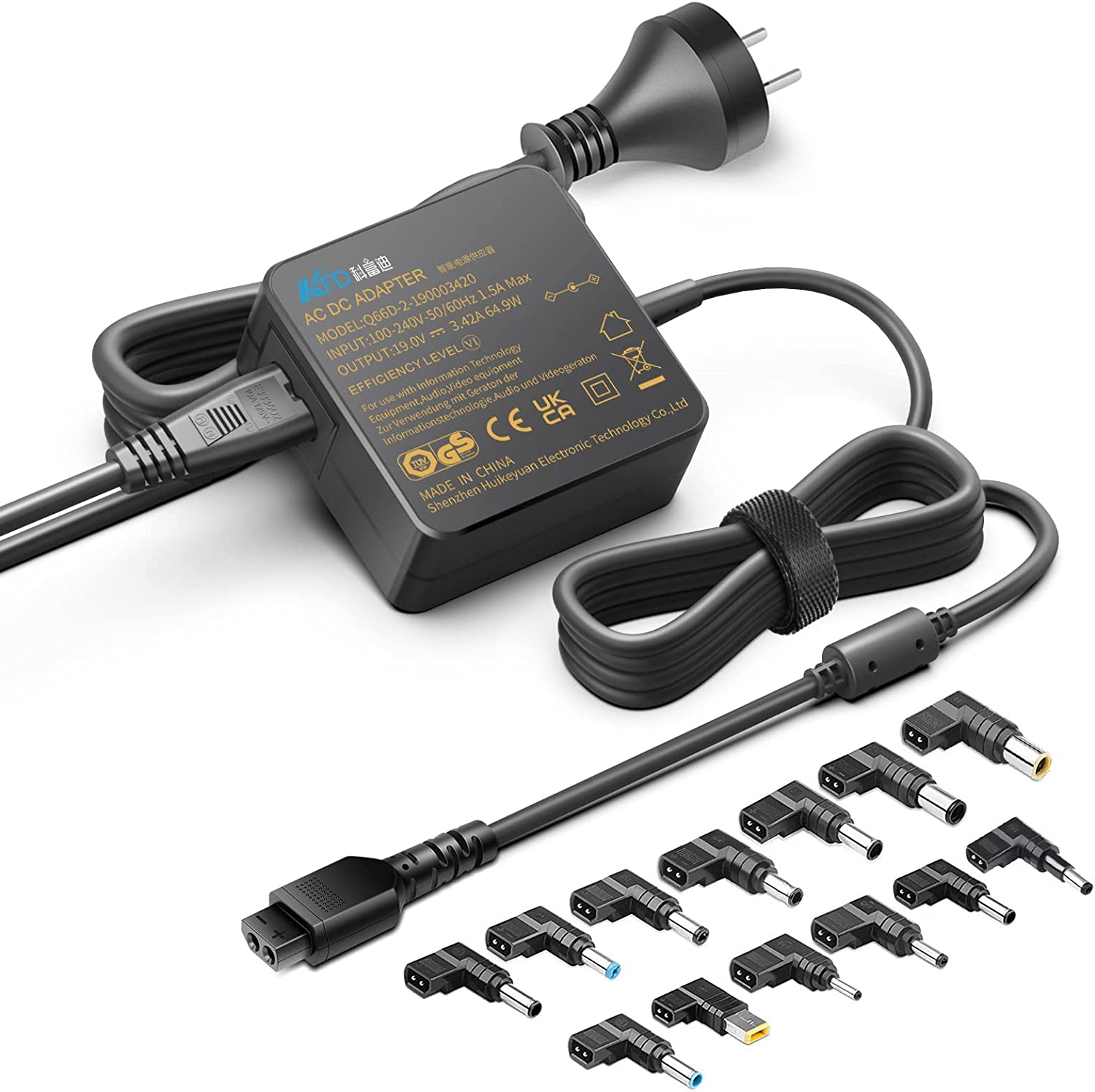 KFD 19V 65W 45W Universal AC Adapter Laptop Charger for Acer Asus Medion HP Dell Toshiba IBM Sony Fujitsu Gateway Notebook Ultrabook Chromebook Monitor Power Supply Cord 1.75A 2.1A 2.37A 3.42A image number 5