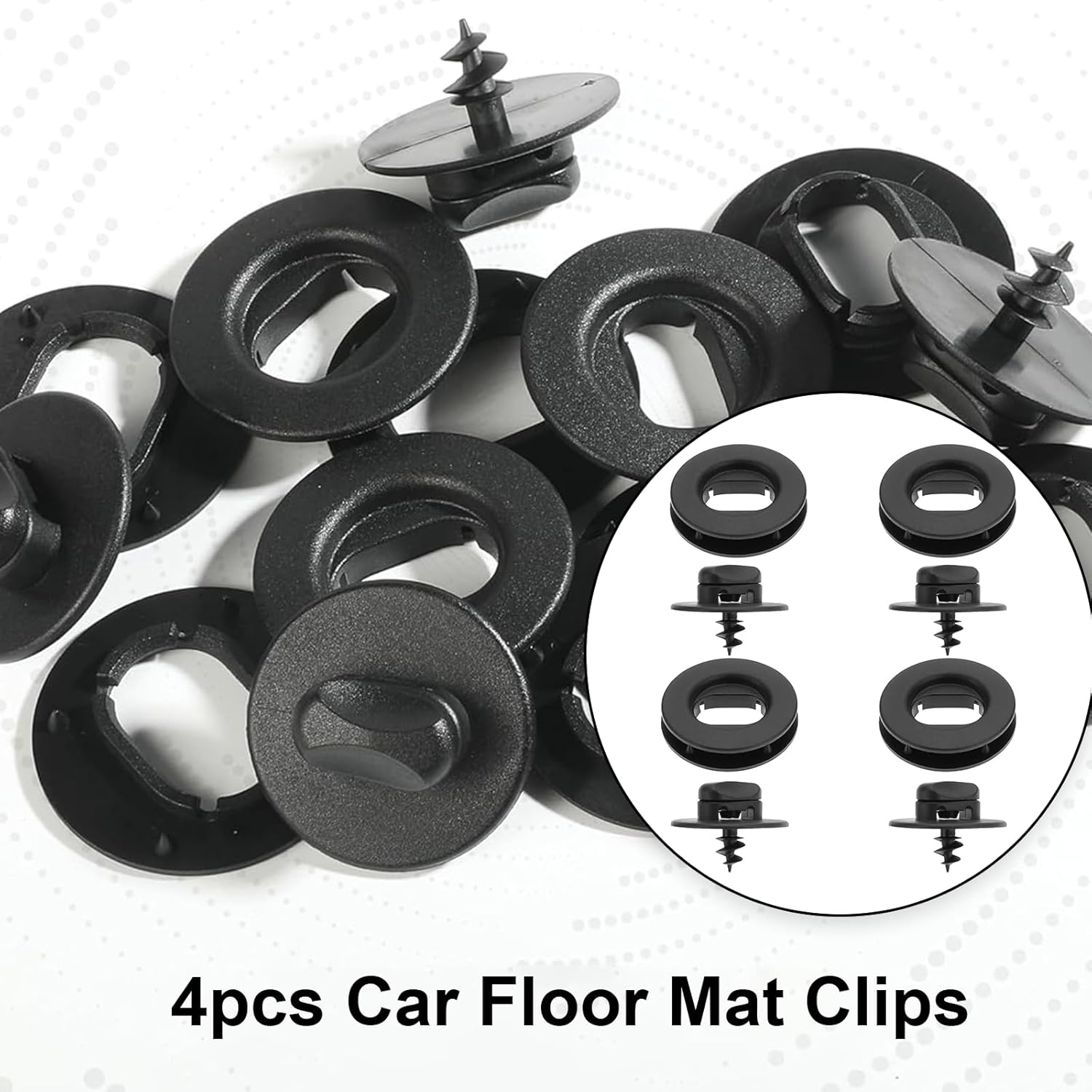 MAEZOE 4Pcs Car Mat Clips | Anti-Slip Floor Mat Retainers for Cars, Suvs and Family Vehicles | Easy to Install, Strong Hold, Reusable Buckles image number 4