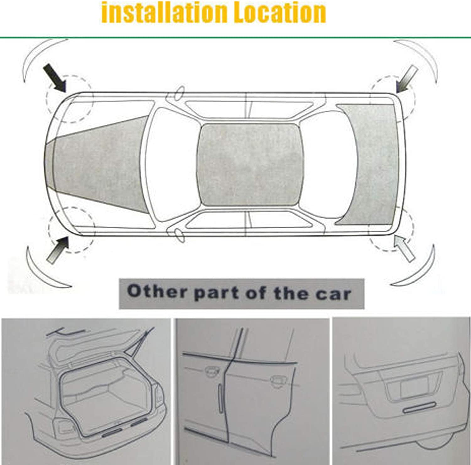 Runmade Black Anti-Collision Patch Bumper Guard Strip Anti-Scratch Bumper Protector Trim Universal for Cars SUV Pickup Truck (2 Pack) image number 6