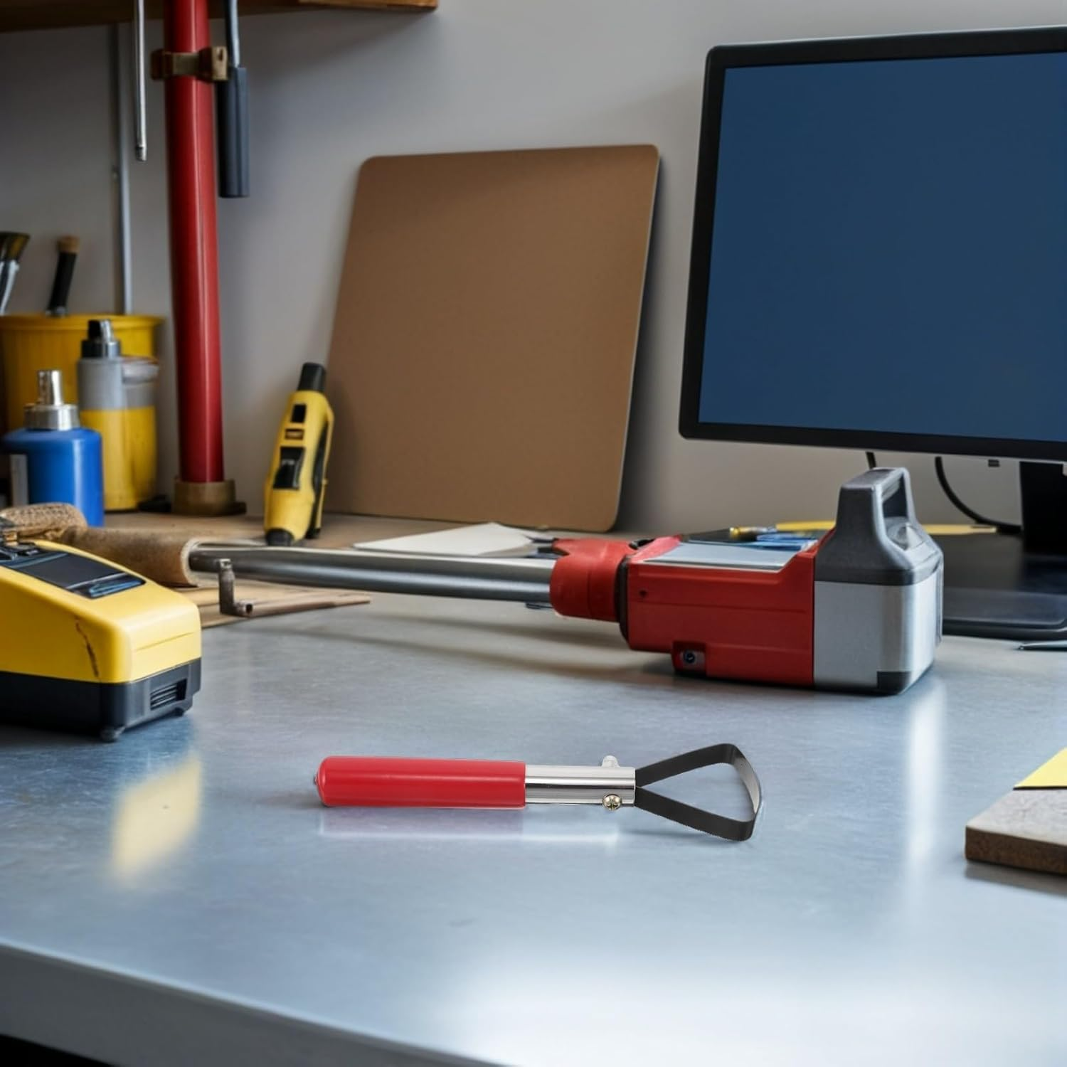 LOEFLIFA 2Pcs Heavy Duty Tire Scraper and Patch Roller Tool for Efficient Gap Cleaning and Adhesive Removal Multi Material Wheel Repair Kit Compact DIY Tire Patch Tool for Car Truck Tractor image number 1