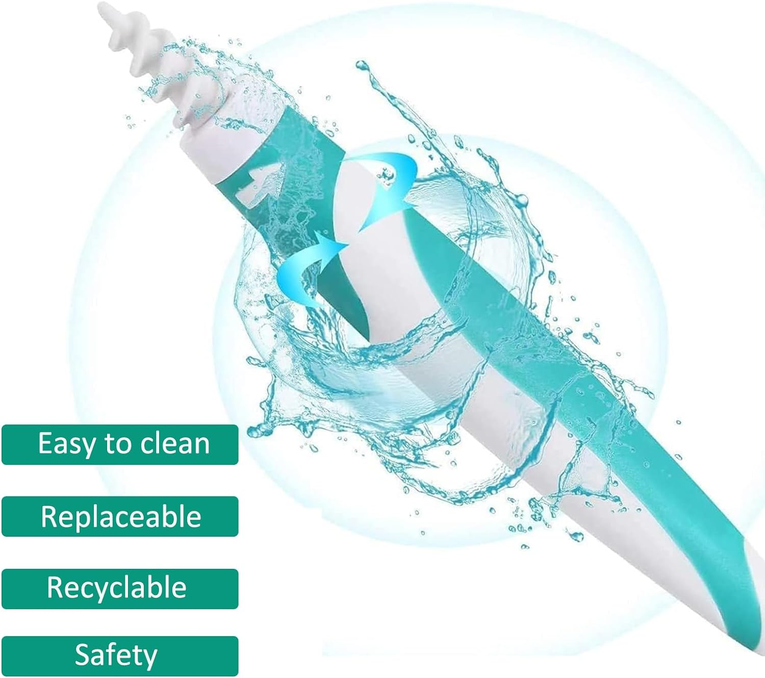 Earwax Remover Soft Silicone Ear Cleaning Tool Earwax Removal Tool with 16 Replacement Heads + 6 PCS Metal Ear Picker Safe and Easy to Remove Ear Wax image number 4