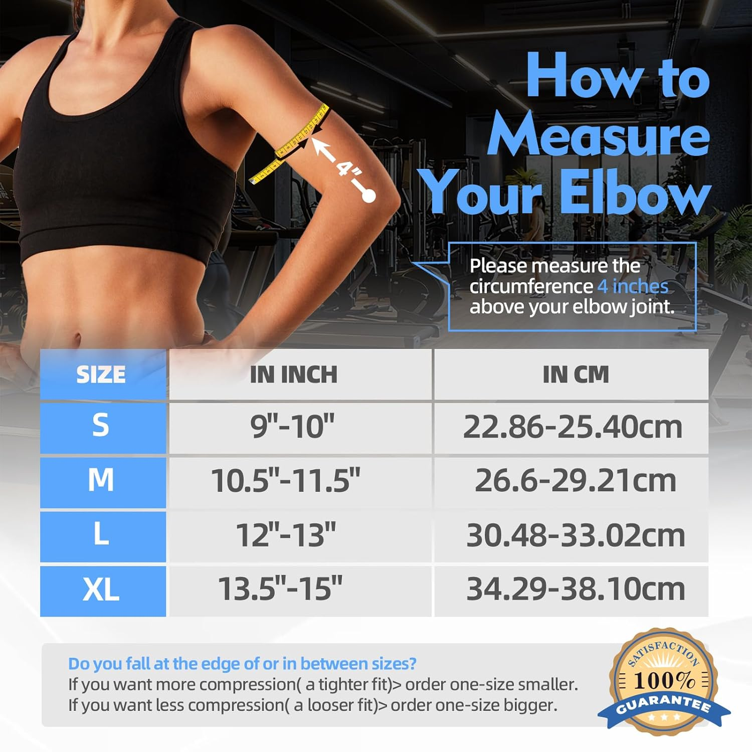 Tennis Elbow Brace with Strap, Elbow Compression Sleeve for Women and Men, Elbow Support Brace for Tennis Elbow, Golfers Elbow, Tendinitis, Pain Relief, Workouts, Weightlifting image number 6